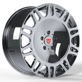 RVRN RV-MM174 luxury custom forged wheel with a full face design in chrome, three-quarter view on white