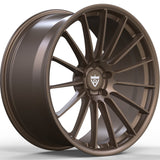 Bronze forged wheel detail of RVRN RV-MM177 showcasing precision CNC machining and lightweight multi spoke architecture