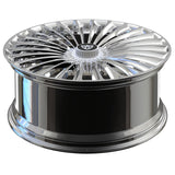 RVRN RV-MM184 Mercedes-Benz SL500 forged chrome multi spoke wheel detail, classic multi-spoke layout, one-piece forged design, lightweight performance construction and custom wheel styling.