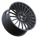 RVRN RV-MM576 forged multi spoke BMW M5 wheels in gunmetal, showcasing custom 1-piece monoblock construction, lightweight performance styling and personalized sizing and offset options.
