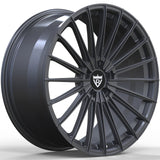 RVRN RV-MM576 custom gunmetal multi spoke wheels for Mercedes-Benz SL500, displaying the complete 1-piece forged wheel profile, lightweight performance design and customizable sizing and offset for precise fitment.