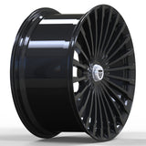 RVRN RV-MM613 custom forged multi spoke Audi RS7 wheels in black, lightweight 1-piece monoblock construction with performance styling and vehicle-specific fitment considerations.
