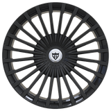 RVRN RV-MM613 forged multi spoke BMW M5 wheels in black, custom 1-piece performance wheel design with lightweight forged construction and personalized sizing and offset options.