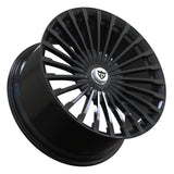 RVRN RV-MM613 custom forged multi spoke Mercedes-AMG S 63 wheels in black, refined 1-piece monoblock styling with lightweight performance construction and custom wheel fitment.