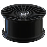 RVRN RV-MM613 black multi spoke Mercedes-Benz forged wheels, custom 1-piece monoblock design with optimized strength, lightweight performance construction and options to design your own wheels.