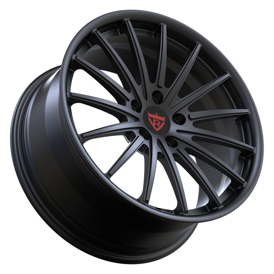 Matte black RV-MM913 multi-spoke wheel delivering precision performance for Mercedes-Benz and other luxury vehicles.