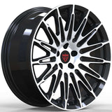 Acura performance wheels multi spoke forged RV-MN071 black polished clean minimal design