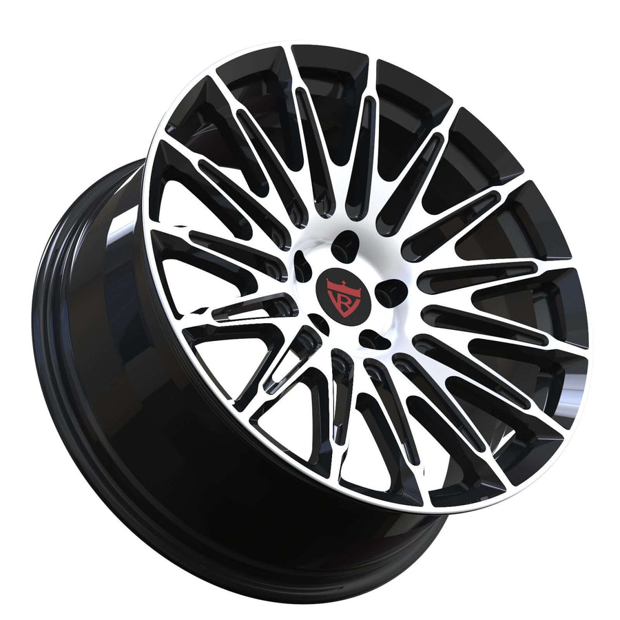 Mazda CX5 forged wheels RV-MN071 multi spoke black polished custom lightweight SUV wheel