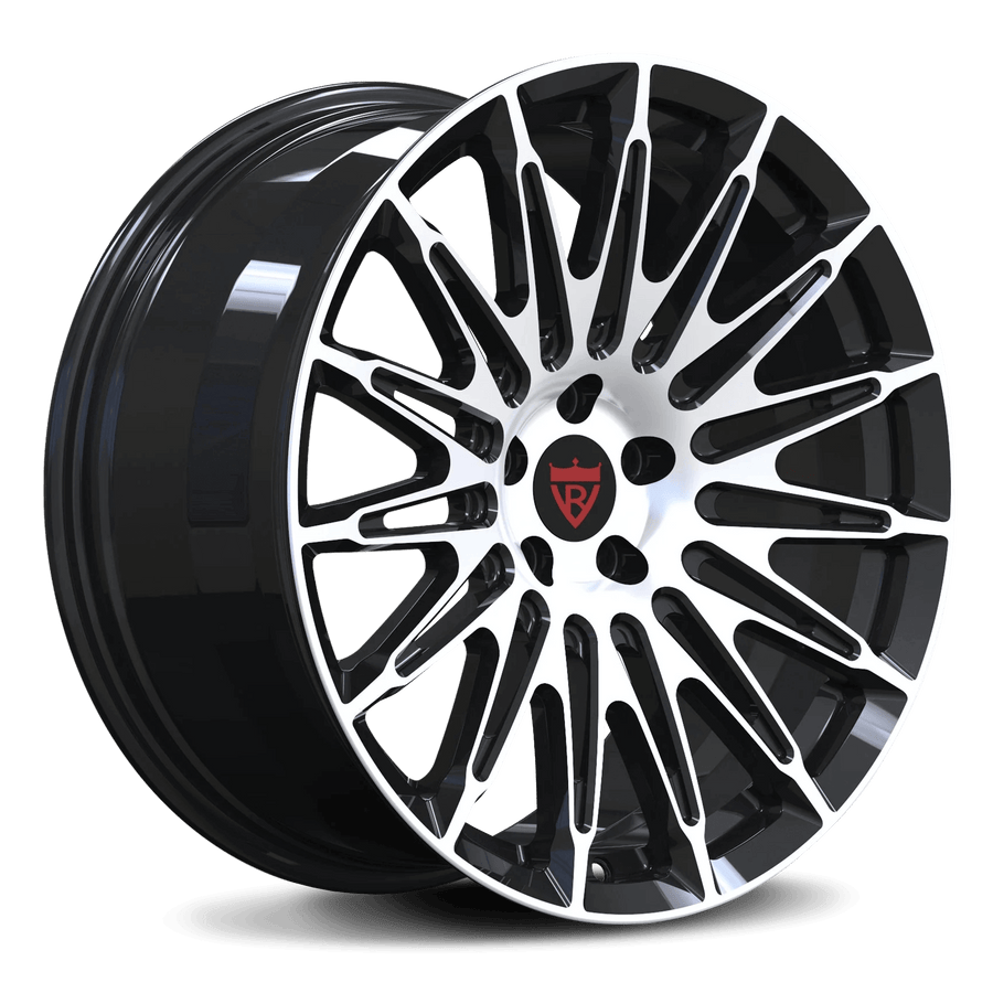 RVRN RV-MN071 Mazda wheels multi spoke forged design black polished finish lightweight performance