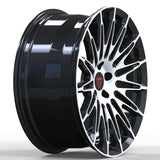 Mazda3 custom forged wheels multi spoke RV-MN071 black polished lightweight design