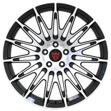 Mazda Miata wheels RV-MN071 multi spoke forged black polished lightweight performance setup