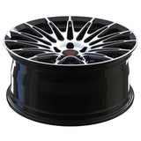 Porsche style multi spoke forged wheels RV-MN071 black polished precision lightweight