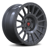 RVRN RV-MN073 forged multi spoke Nissan wheels in gunmetal finish, custom lightweight performance rims for modern builds