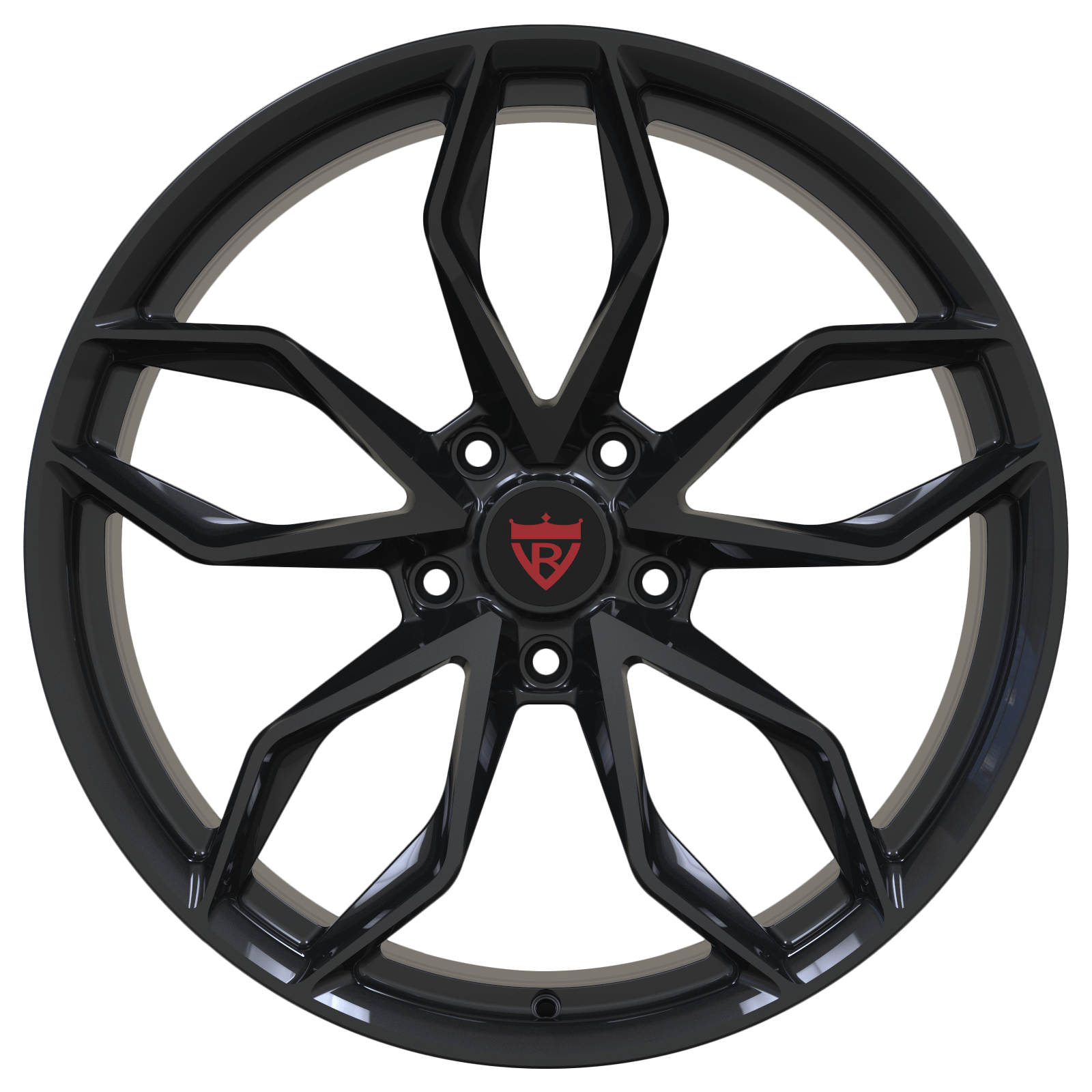 RVRN RV-MP009 custom forged multi spoke black wheels for Aston Martin Vantage with a premium performance appearance