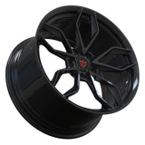RVRN RV-MP009 custom forged multi spoke black wheels for Porsche Panamera with precise custom fitment