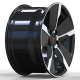 RVRN RV-MP195 custom 5 blade forged wheel for Aston Martin Vantage in black with polish finish