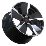RVRN RV-MP195 custom forged 5 blade wheel for Porsche 911 with black and polish finish