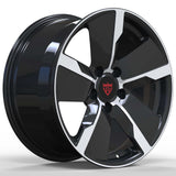 RVRN RV-MP195 performance forged 5 spoke wheel for BMW M4 with black and polish finish