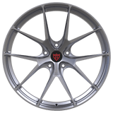 RVRN RV-MP200 Mercedes-AMG GT wheels in all silver, featuring a custom forged 1-piece monoblock design, lightweight construction, concave Y-spoke styling, and personalized fitment options for performance cars.