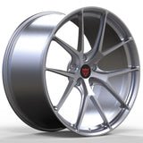 RVRN RV-MP200 custom Porsche 911 GT3 RS wheels in all silver, highlighting lightweight forged 1-piece construction, a concave Y-spoke layout, custom wheel specifications, and personalized performance fitment.