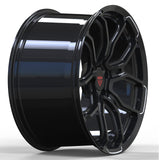 RVRN RV-MP217 forged multi spoke black wheel for BMW M4, featuring custom fitment capability and a lightweight performance-oriented construction