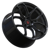 RVRN RV-MP217 forged multi spoke black wheel designed for McLaren 765LT, combining lightweight performance construction with a custom fitment design