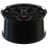 RVRN RV-MP217 custom multi spoke black wheels for Porsche 911, showcasing the detailed spoke profile and performance-inspired forged wheel design