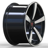RVRN RV-MP223 forged 5 spoke wheels for Aston Martin Vantage with black with polish finish, custom sizing and performance-focused construction