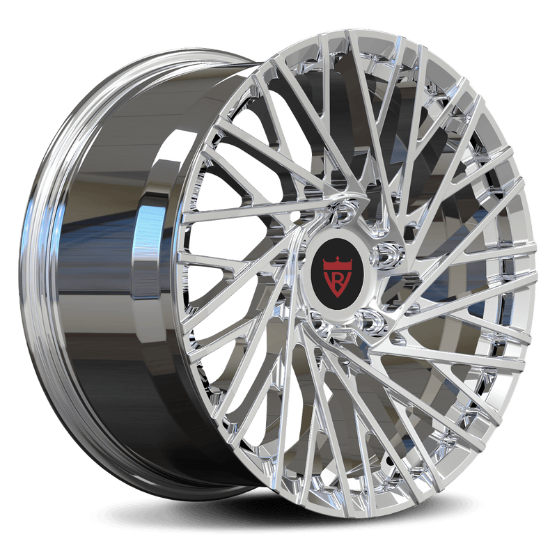 RVRN RV-MP229 forged Y spoke wheels for Bentley Continental GT featuring polished aluminum finish and lightweight 1-piece forged construction