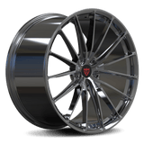 RVRN RV-MP59 Porsche 911 black chrome forged multi-spoke wheel featuring a refined 1-piece design, lightweight performance construction and custom fitment options for a personalized Porsche build.