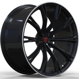 RVRN RV-MQ89 forged multi spoke black wheels for Corvette C8 with aggressive styling, lightweight forged aluminum construction and custom fitment