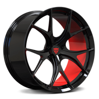 Super concave performance lightweight wheels: RV-MR05 Monoblock Series- best red and black rims for Corvette C8 Z06, C7 Z06
