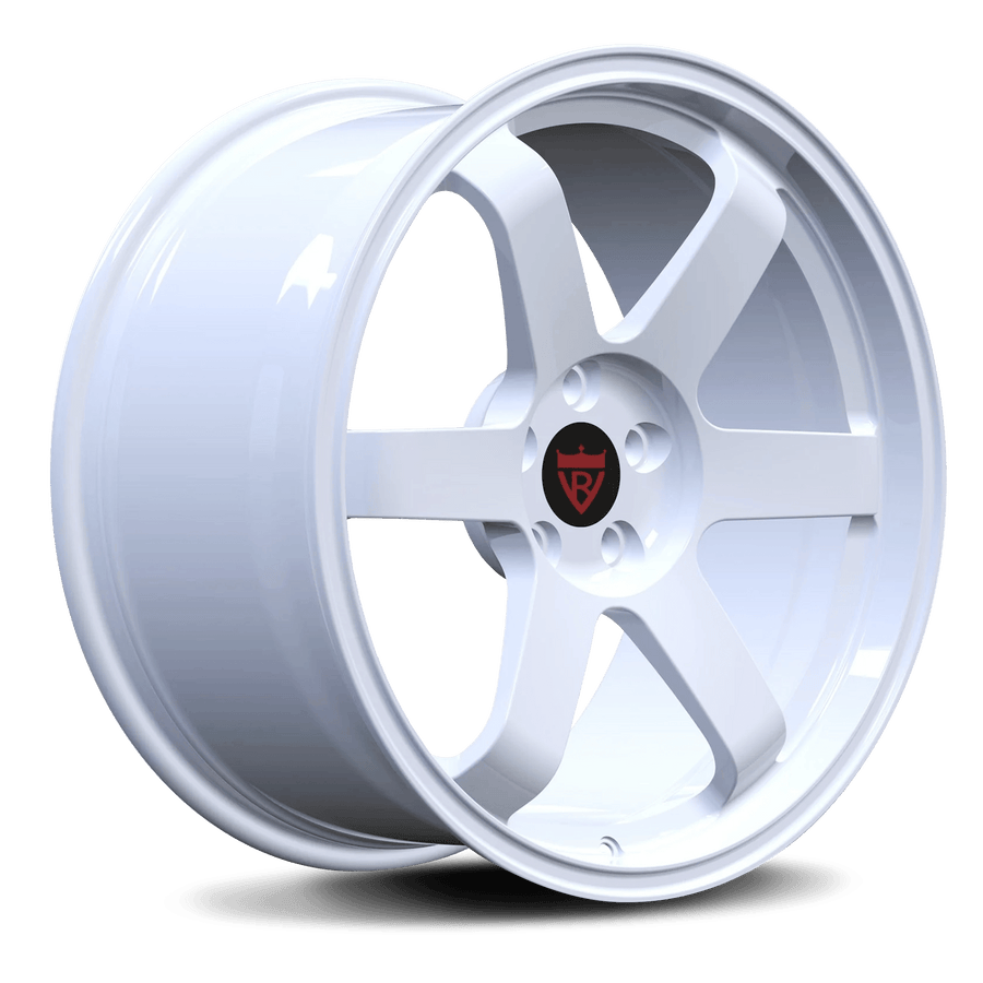 RVRN RV-MR121 custom 1 piece forged 6 spoke white wheels for Alfa Romeo Giulia with lightweight performance engineering and custom fitment