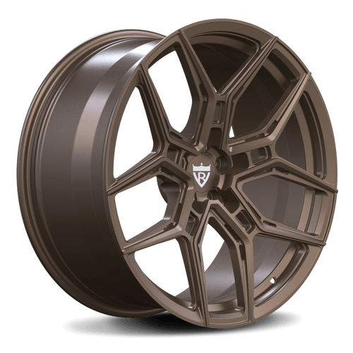 custom matte bronze Y spoke forged wheels RV-MR616 by RVRN lightweight performance design your own wheels concept front angle