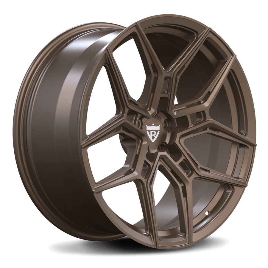 custom matte bronze Y spoke forged wheels RV-MR616 by RVRN lightweight performance design your own wheels concept front angle