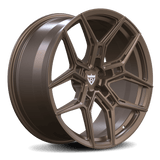 custom matte bronze Y spoke forged wheels RV-MR616 by RVRN lightweight performance design your own wheels concept front angle