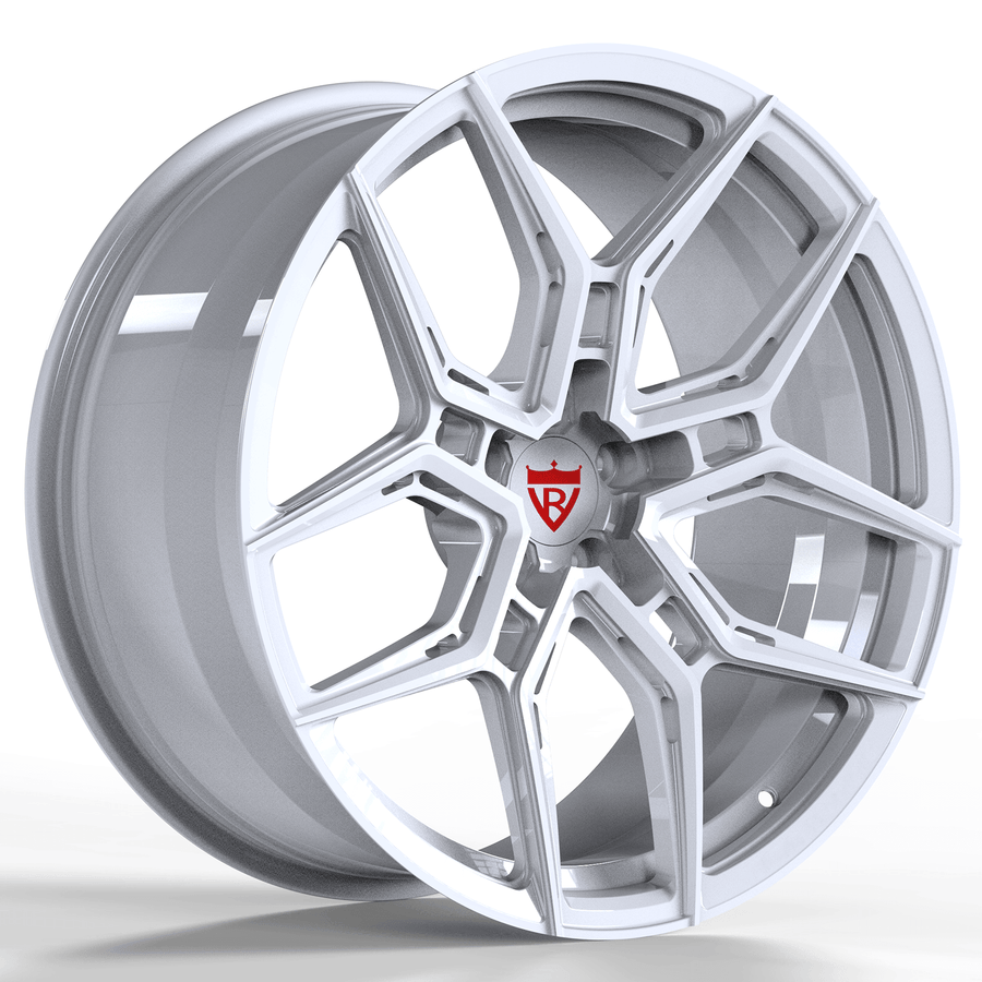 GMC Sierra fitted with RVRN RV-MR616 lightweight custom forged white rims