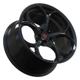 Black RV-MS016 custom corvette wheels forged lightweight track inspired design