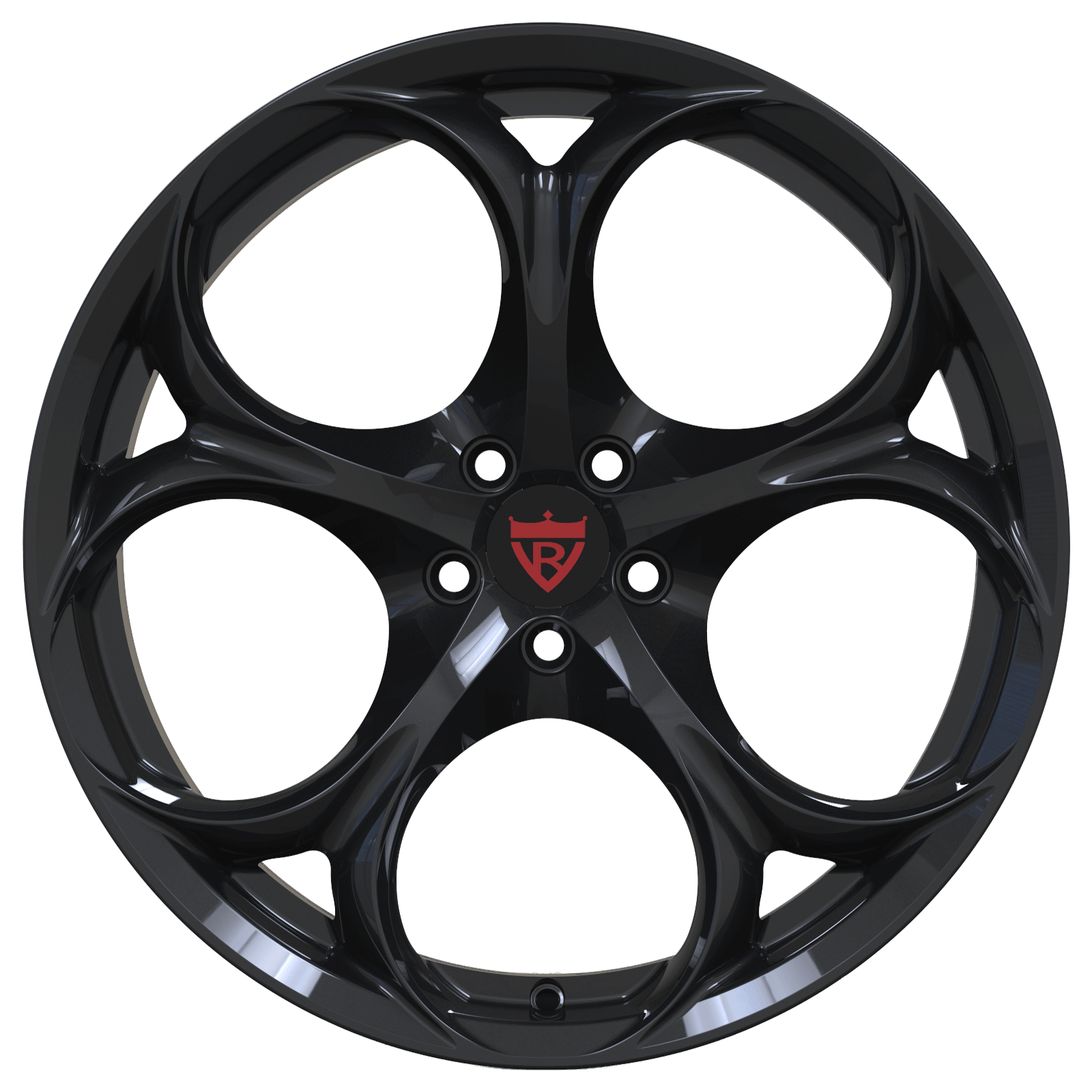 Black RV-MS016 custom corvette wheels forged lightweight track inspired design