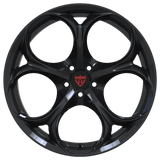 Black RV-MS016 custom corvette wheels forged lightweight track inspired design
