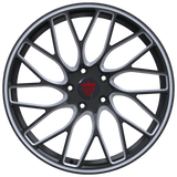 RVRN RV-MS1 Gunmetal Tesla Model Y wheels featuring custom forged rims and premium EV fitment