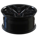RVRN RV-MS101 black concave rims for Tesla Model S with custom forged one piece wheel design