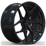RVRN RV-MS101 black concave wheels for Tesla Model Y featuring custom forged one piece wheel design