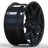 RVRN RV-MS101 black Tesla forged rims designed for electric performance vehicles with custom fitment