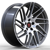 Custom Subaru Outback wheels by RVRN featuring forged multi spoke design and premium grey polished finish