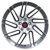 RVRN RV-MS201 Subaru WRX STI forged wheels with custom multi spoke styling in grey and polished finish