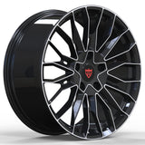 Performance Subaru Impreza forged rims with premium multi spoke design black polished finish