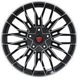 Subaru WRX STI forged multi spoke wheels black with polished finish lightweight custom Subaru rims