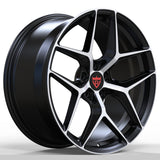 Subaru BRZ custom forged multi spoke wheels by RVRN in polish with black finish lightweight performance design