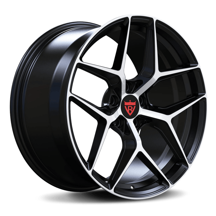 RVRN RV-MS203 custom forged multi spoke Subaru wheels in polish with black finish for WRX and STI performance builds